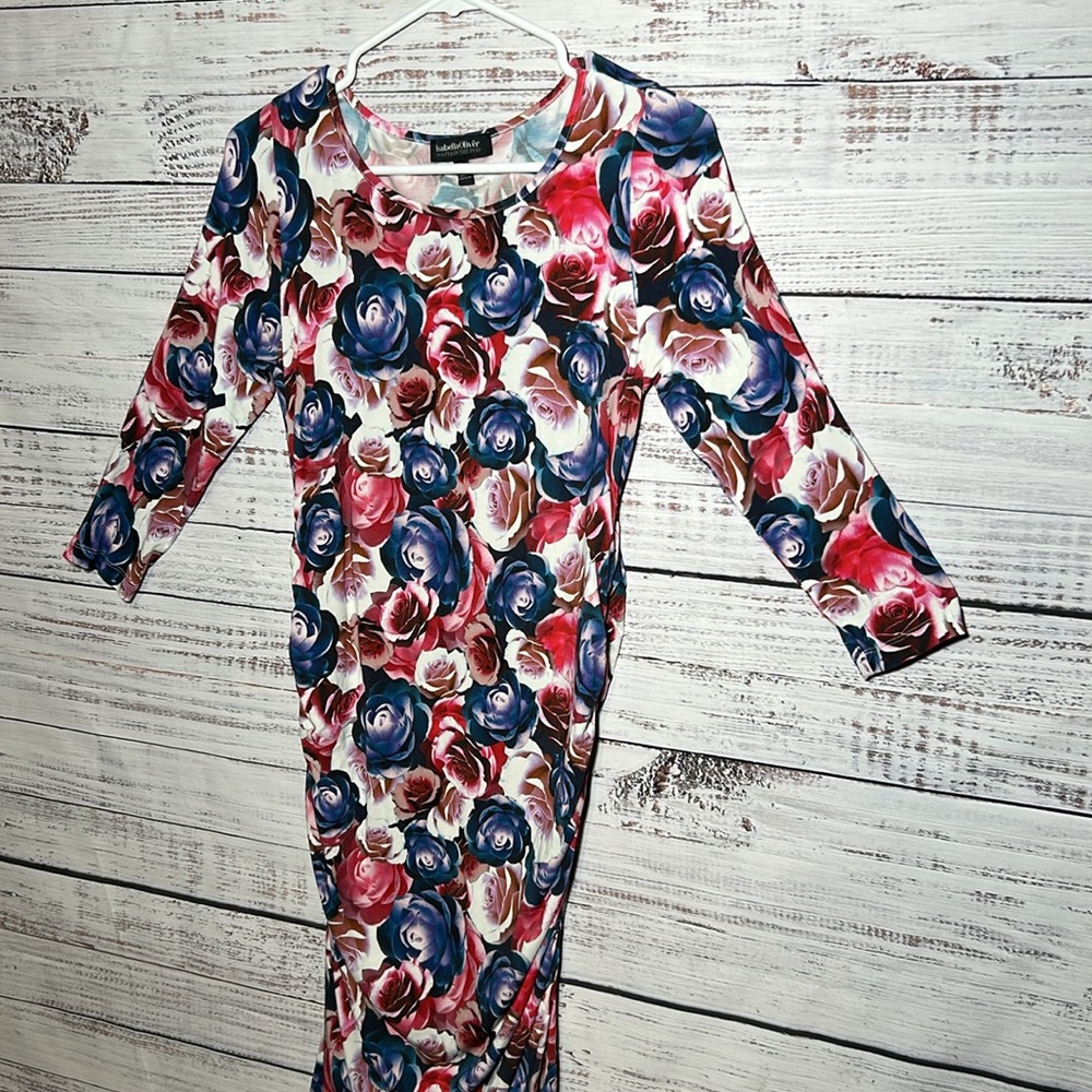 Isabella Oliver for A Pea In The Pod Size 3 (fits 8) Maternity Rose Floral Pink - Picture 3 of 16